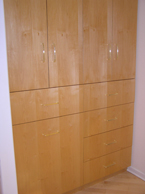 maple bedroom closet